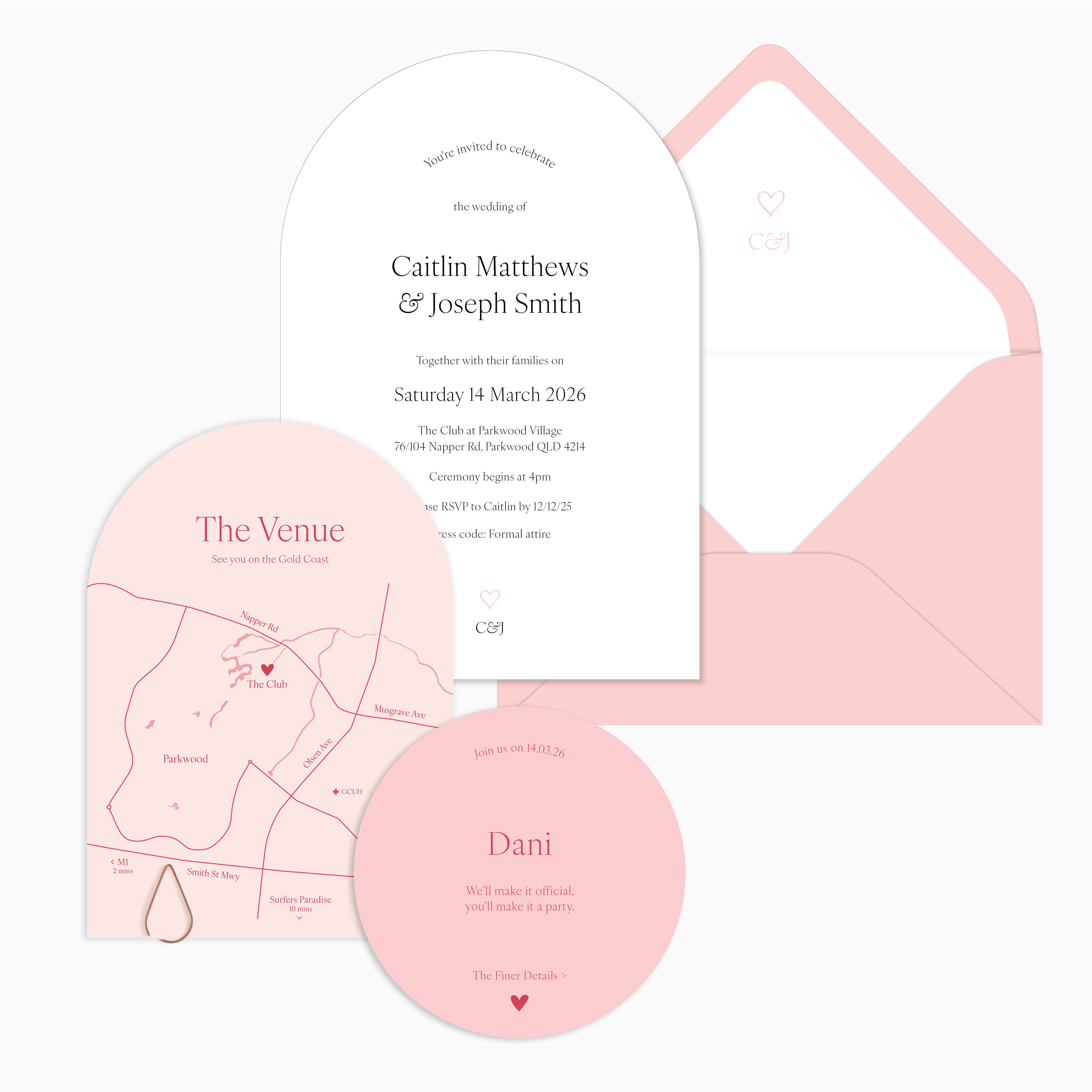 Amore | Three Card Invitation Suite