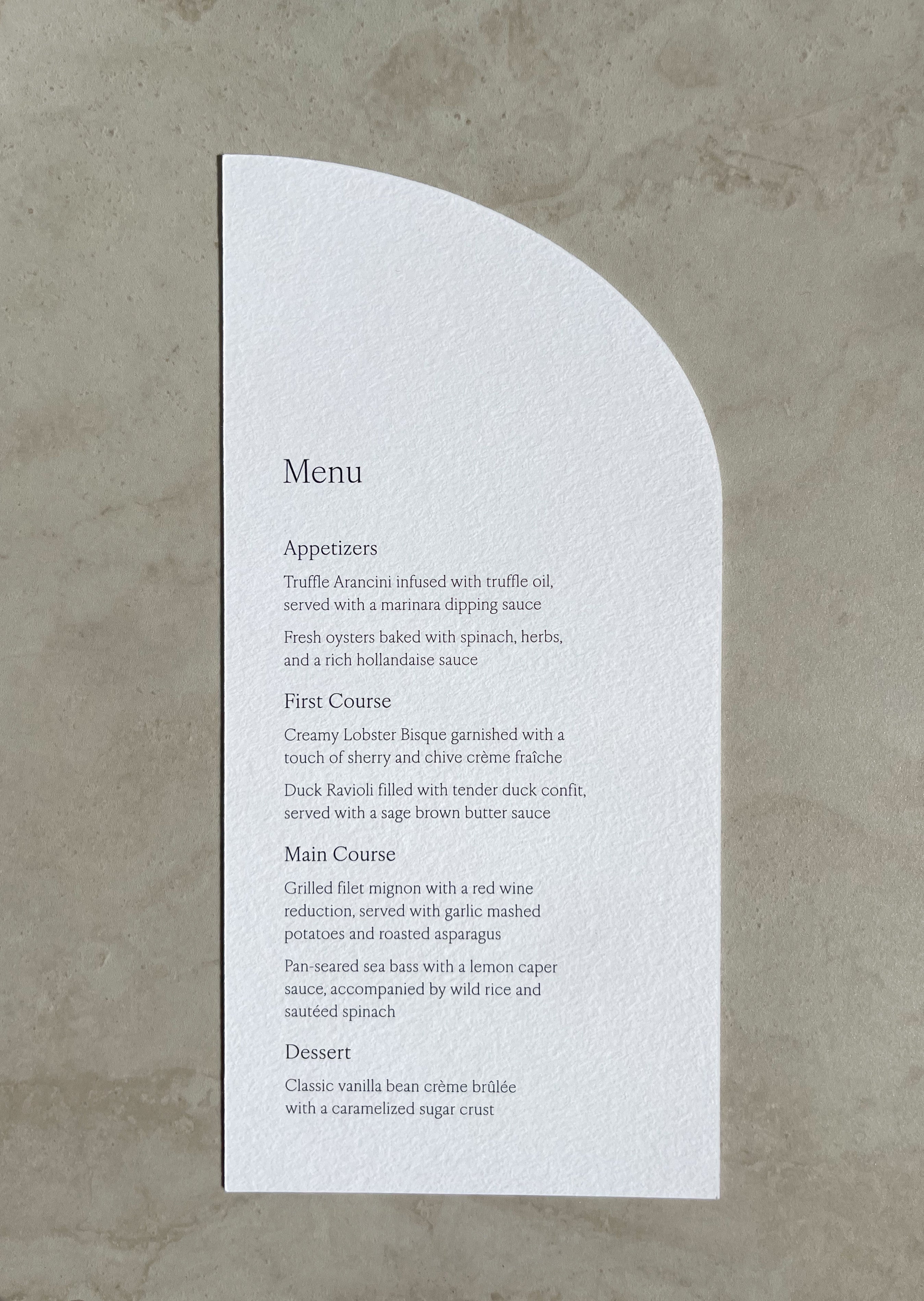 Amore | Menu Cards