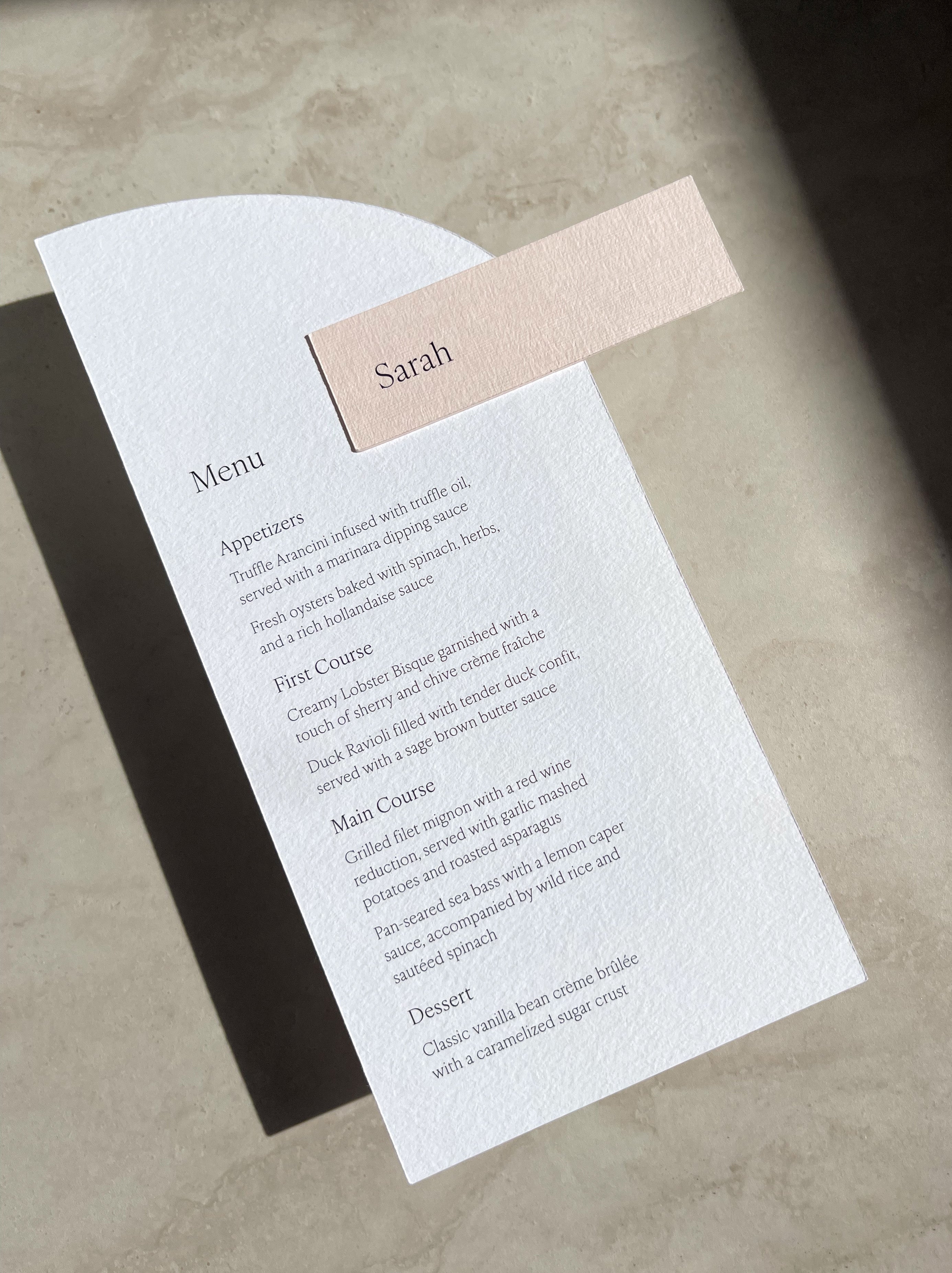 Amore | Menu and Place Card Package