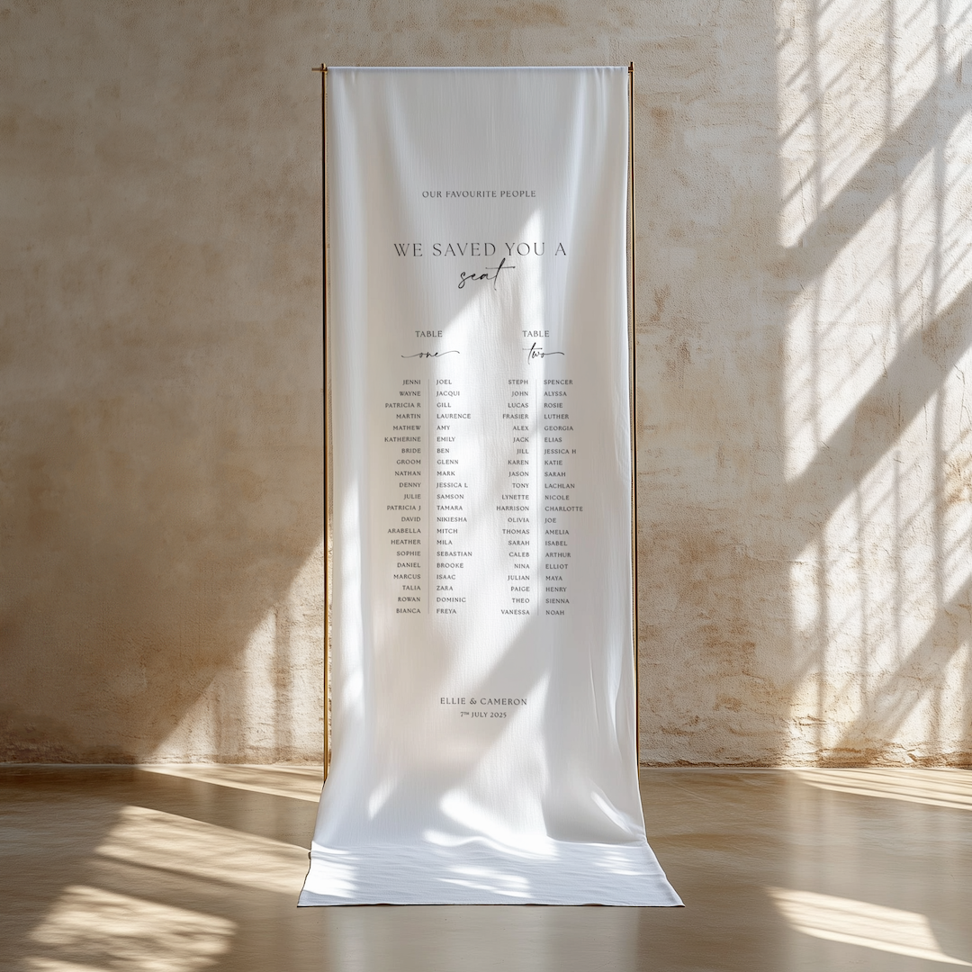 Grace | Fabric Seating Chart Sign