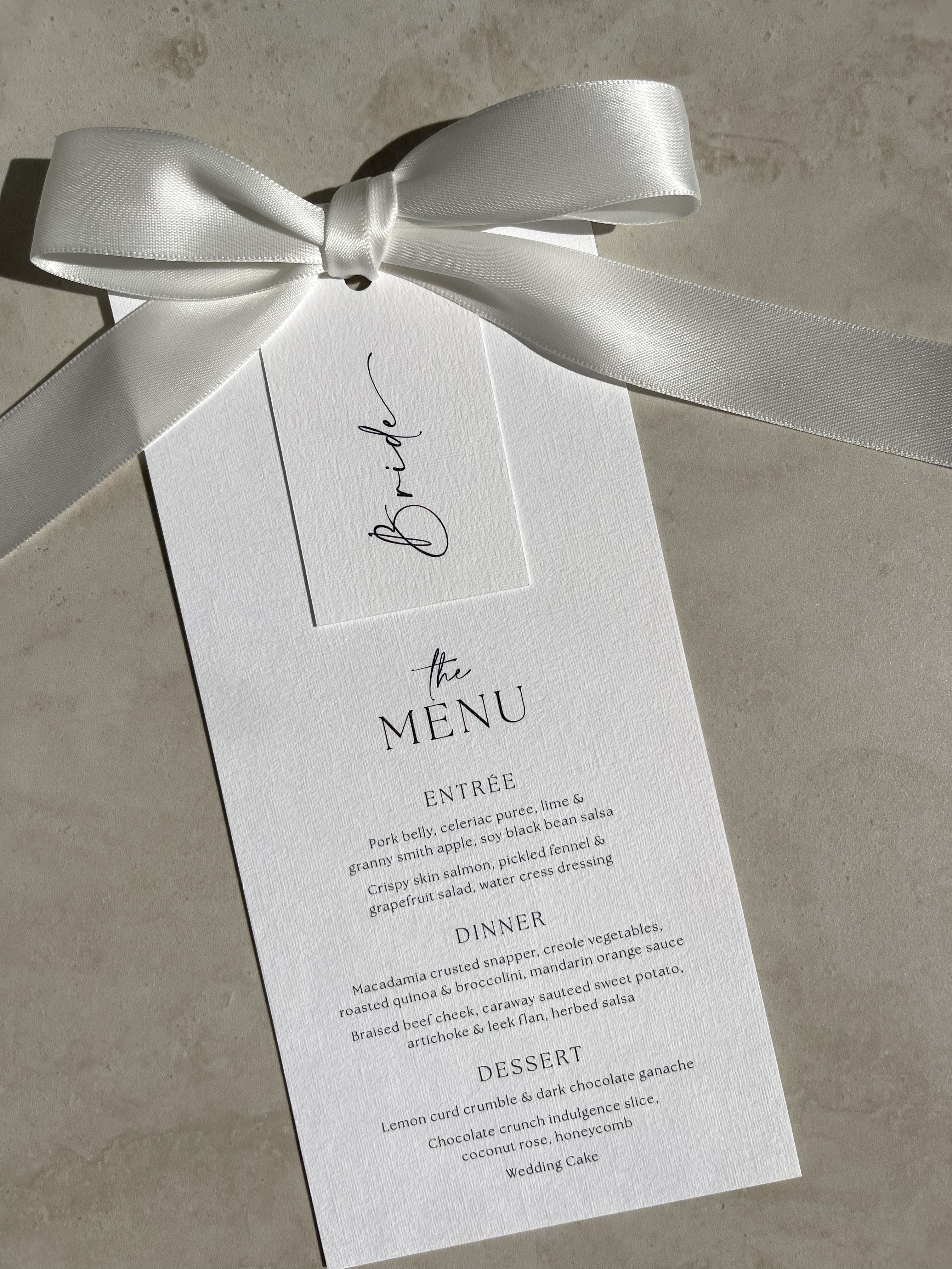 Grace | Menu and Place Card Package