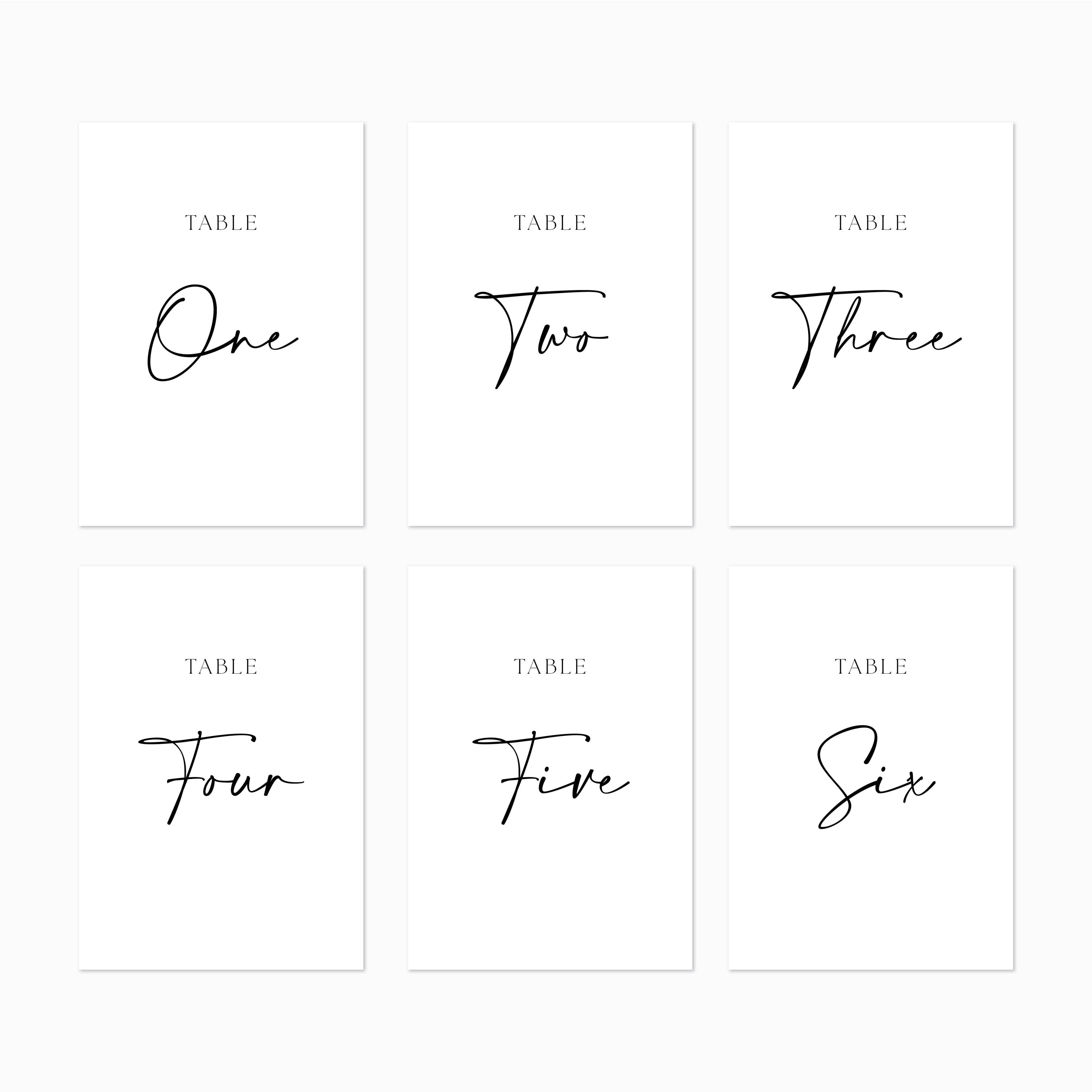 Grace | Table Numbers