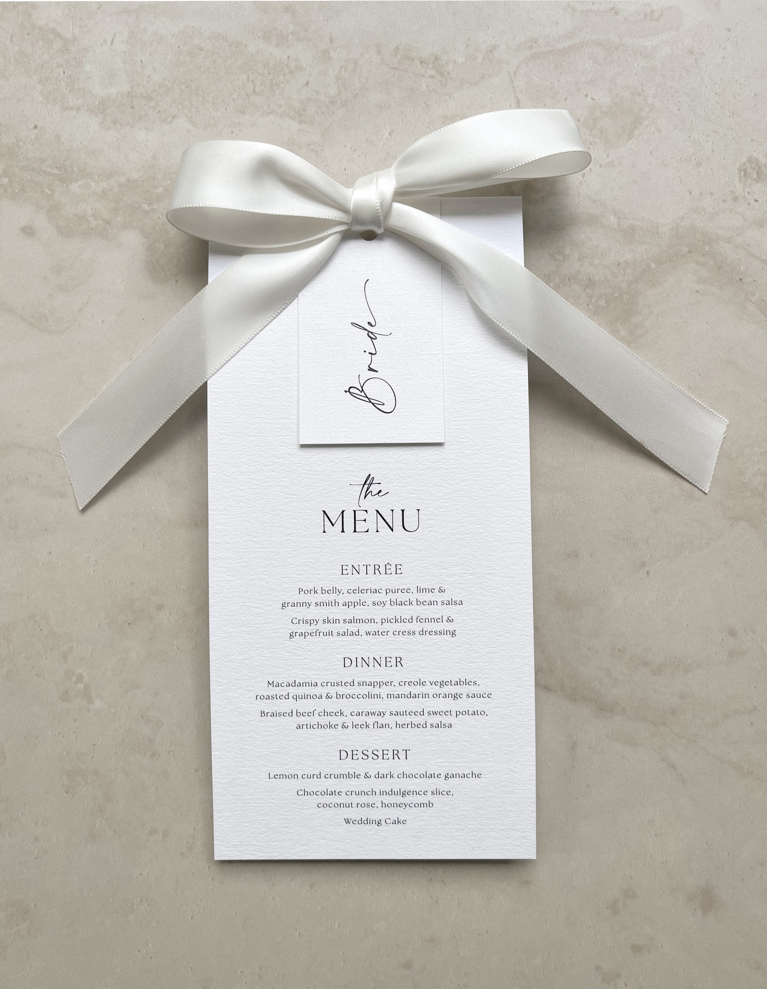 Grace | Menu and Place Card Package